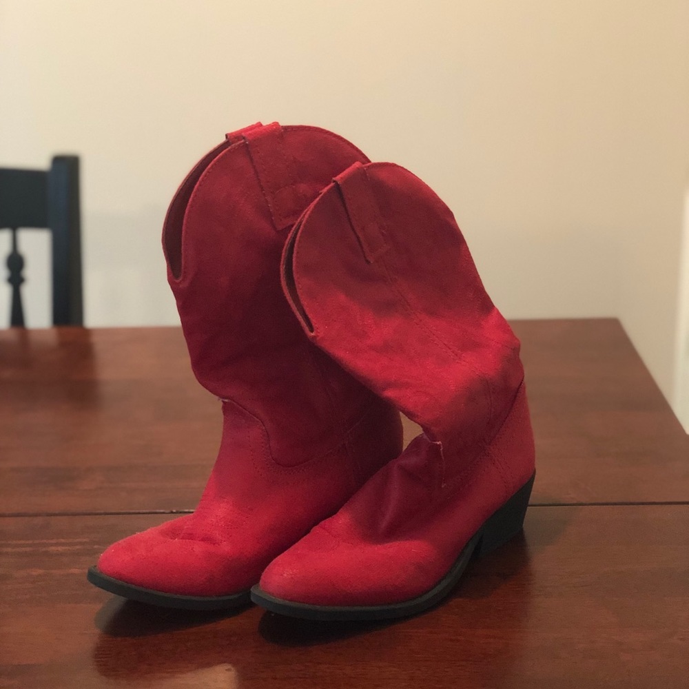 Red cowboy boots